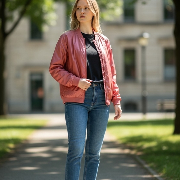 Nike Jackets & Blazers - Nike Pink Bomber Jacket - Lightweight Casual Women's Coat